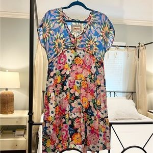 Vintage Johnny Was silk dress S